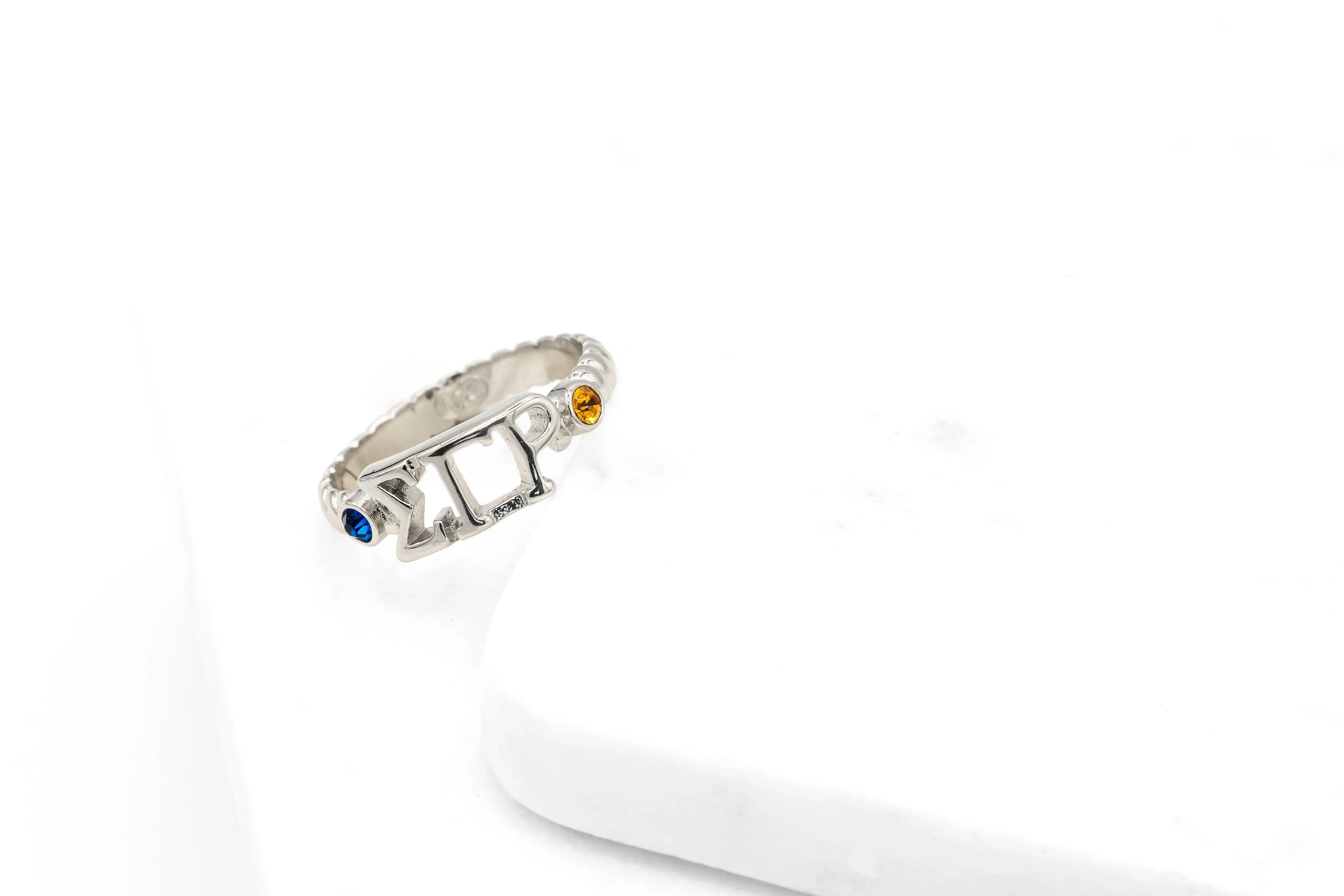ΣΓΡ Pave' Twist Ring (Stainless Steel)
