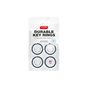 1.18" Premium Key Rings 5x Coatings (Azure Blue)