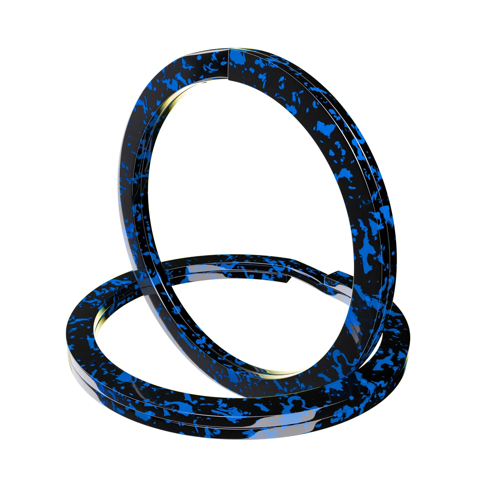 1.18" Premium Key Rings 5x Coatings (Azure Blue)
