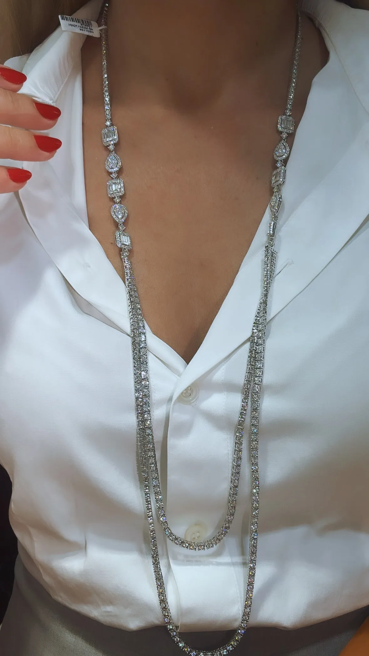 14.96CT TW Diamond Statement Necklace