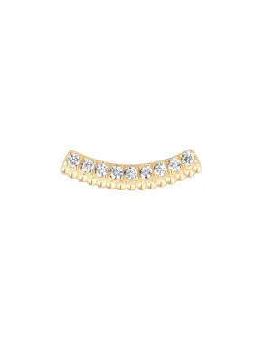 14K Gold Simple Diamond Flat Back Earring