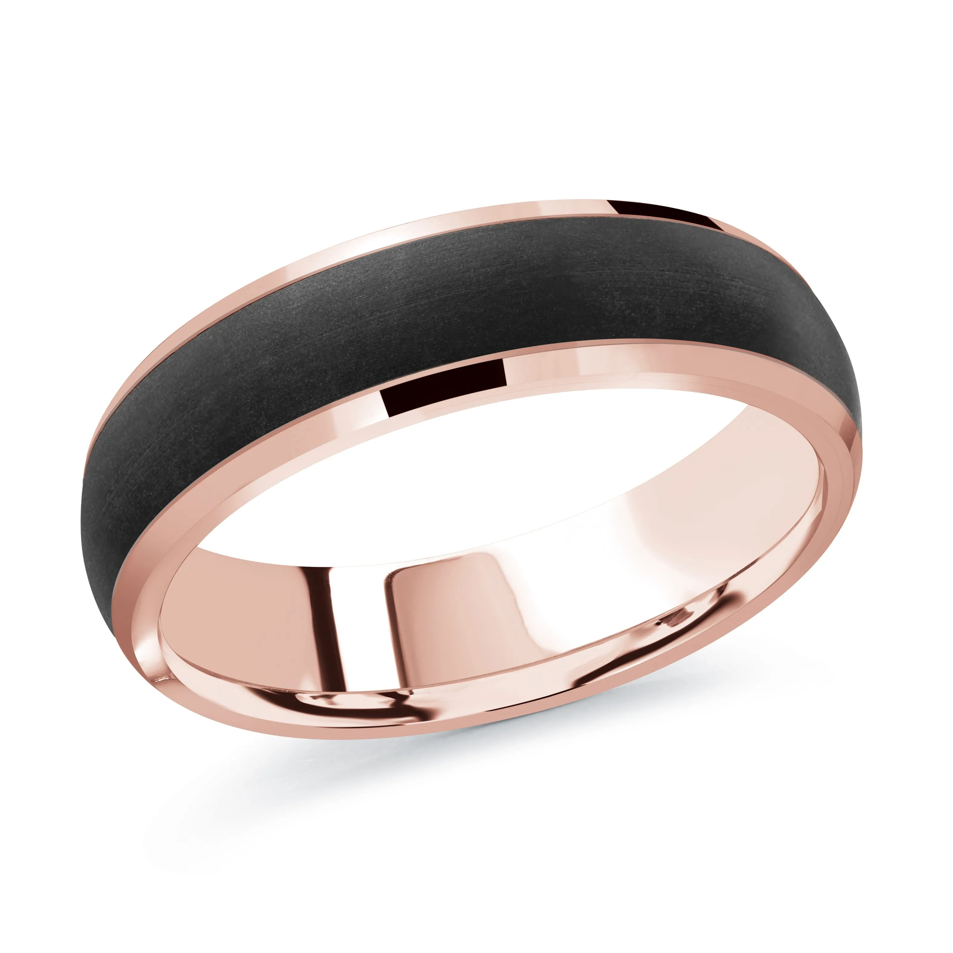 14K Rose Gold Ring from the Noir Collection by Malo - MRDA-094-6P