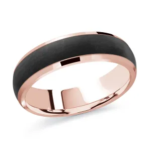 14K Rose Gold Ring from the Noir Collection by Malo - MRDA-094-6P