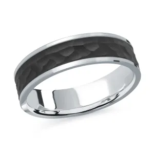 14K White Gold Ring from the Noir Collection by Malo - MRDA-080-6W