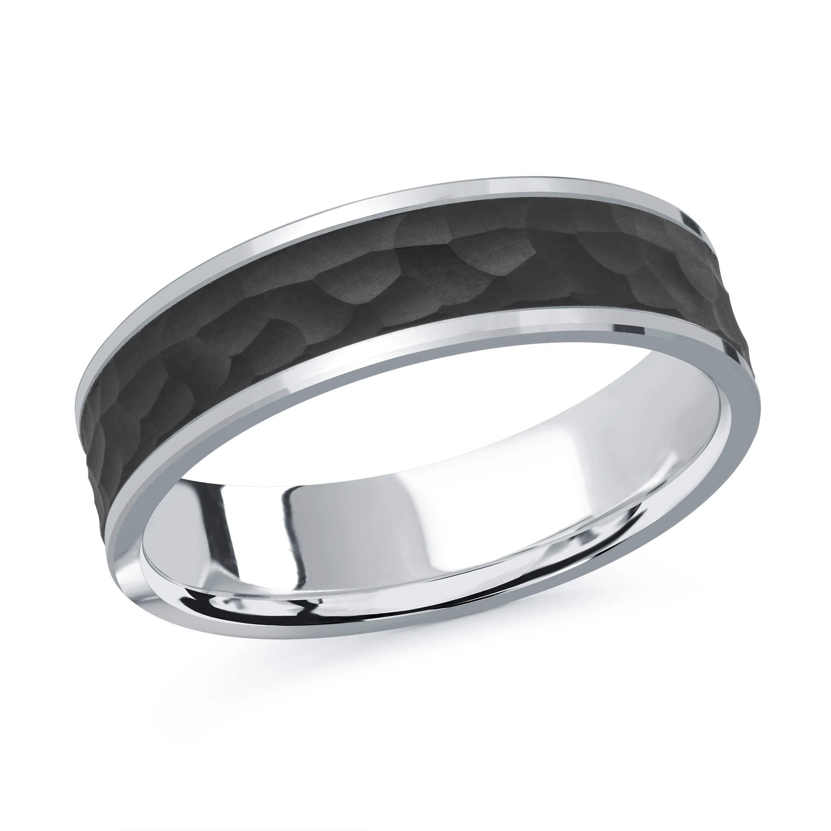 14K White Gold Ring from the Noir Collection by Malo - MRDA-080-6W