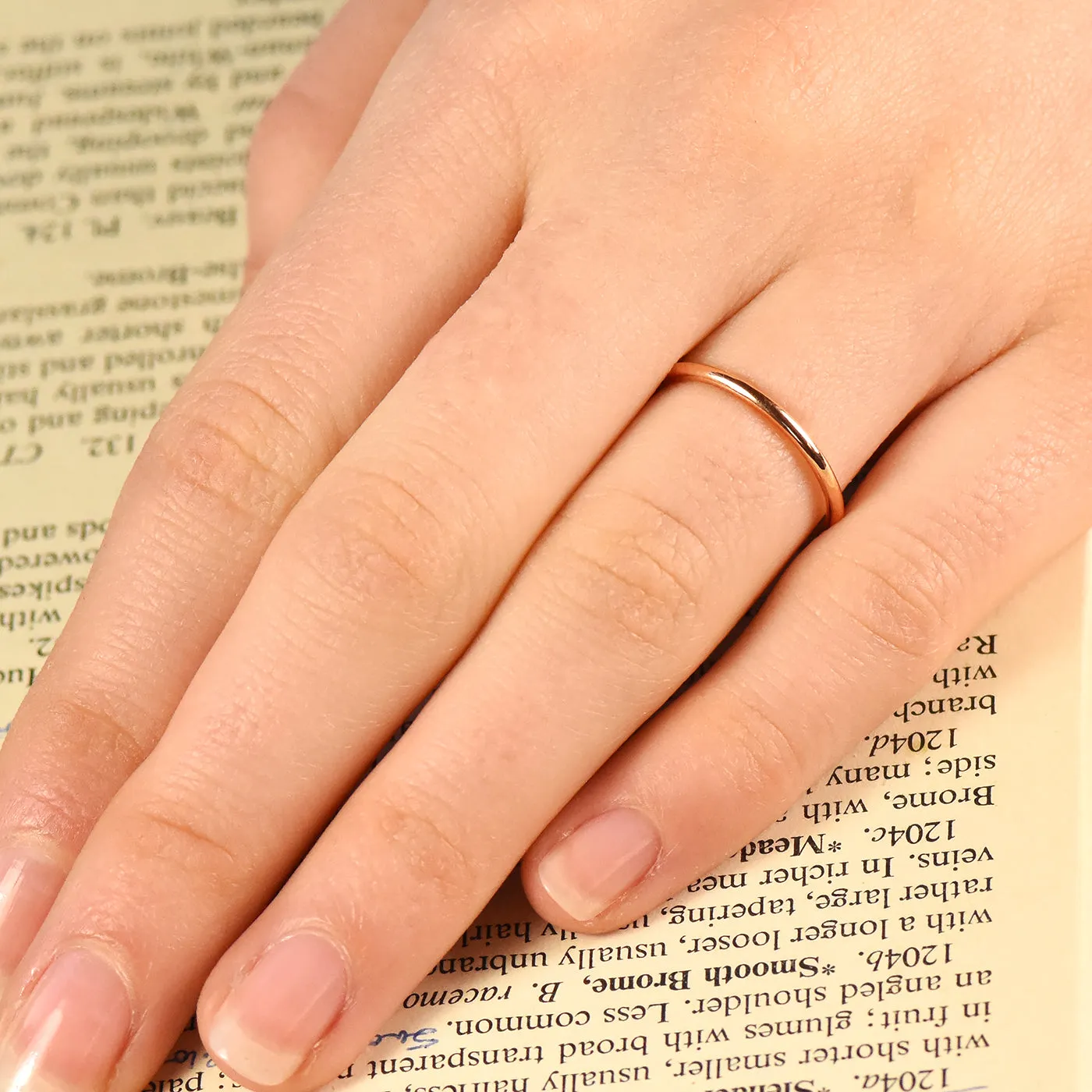 1.5mm Halo 18ct Rose Gold Wedding Ring
