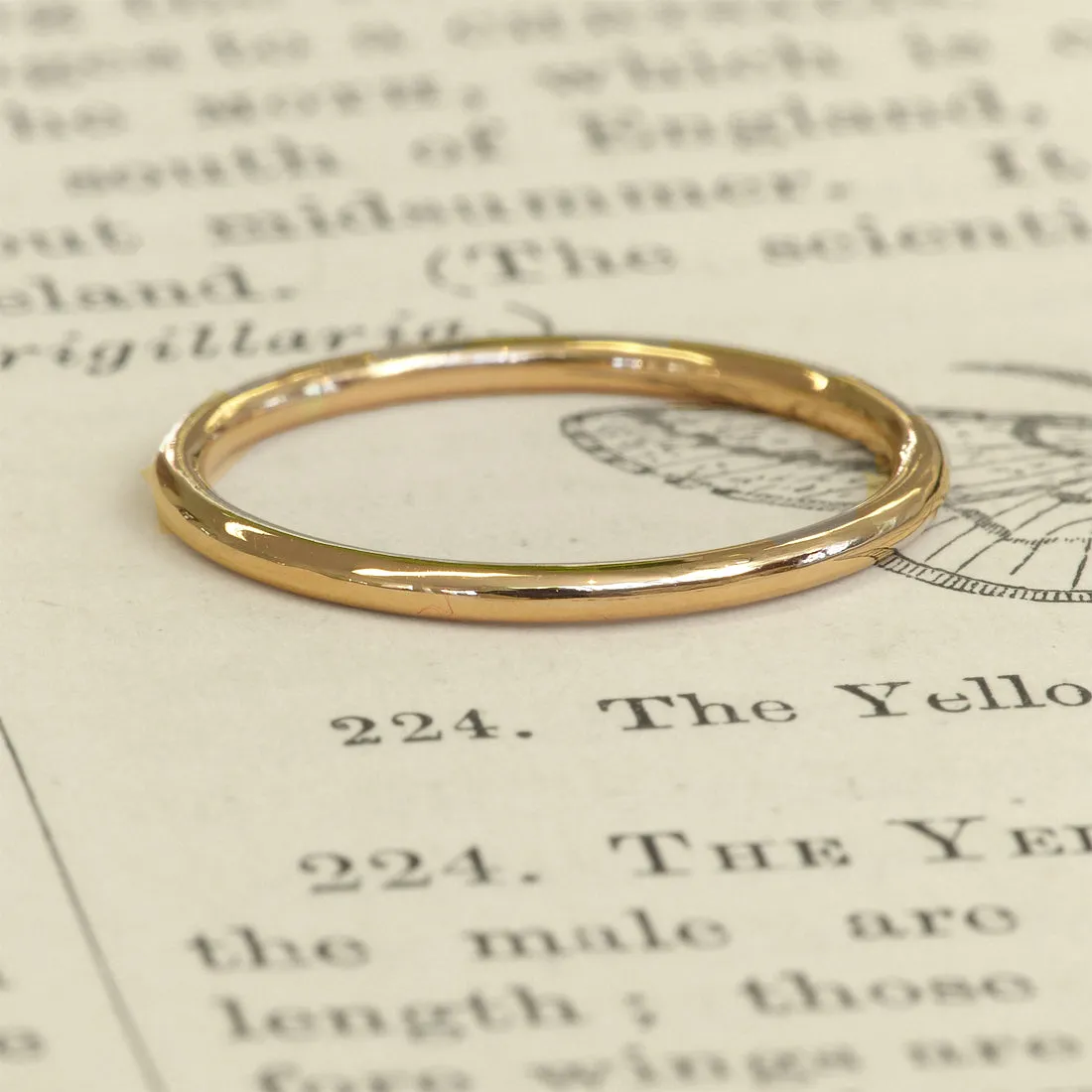 1.5mm Halo 18ct Rose Gold Wedding Ring