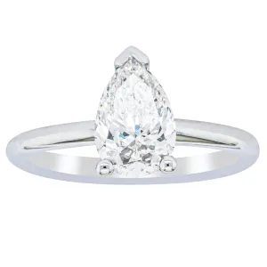 18ct White Gold 1.51ct Pear Cut Diamond Melba Ring