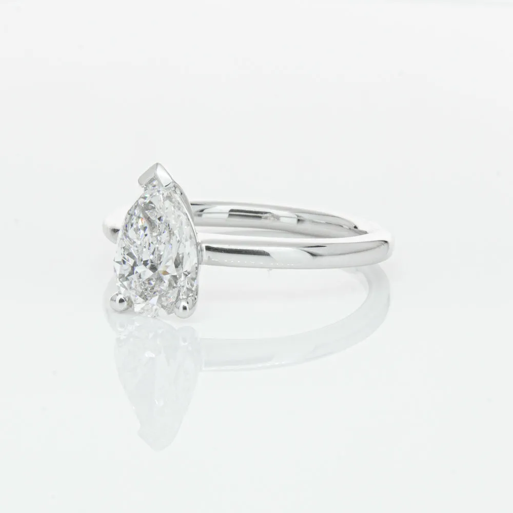 18ct White Gold 1.51ct Pear Cut Diamond Melba Ring