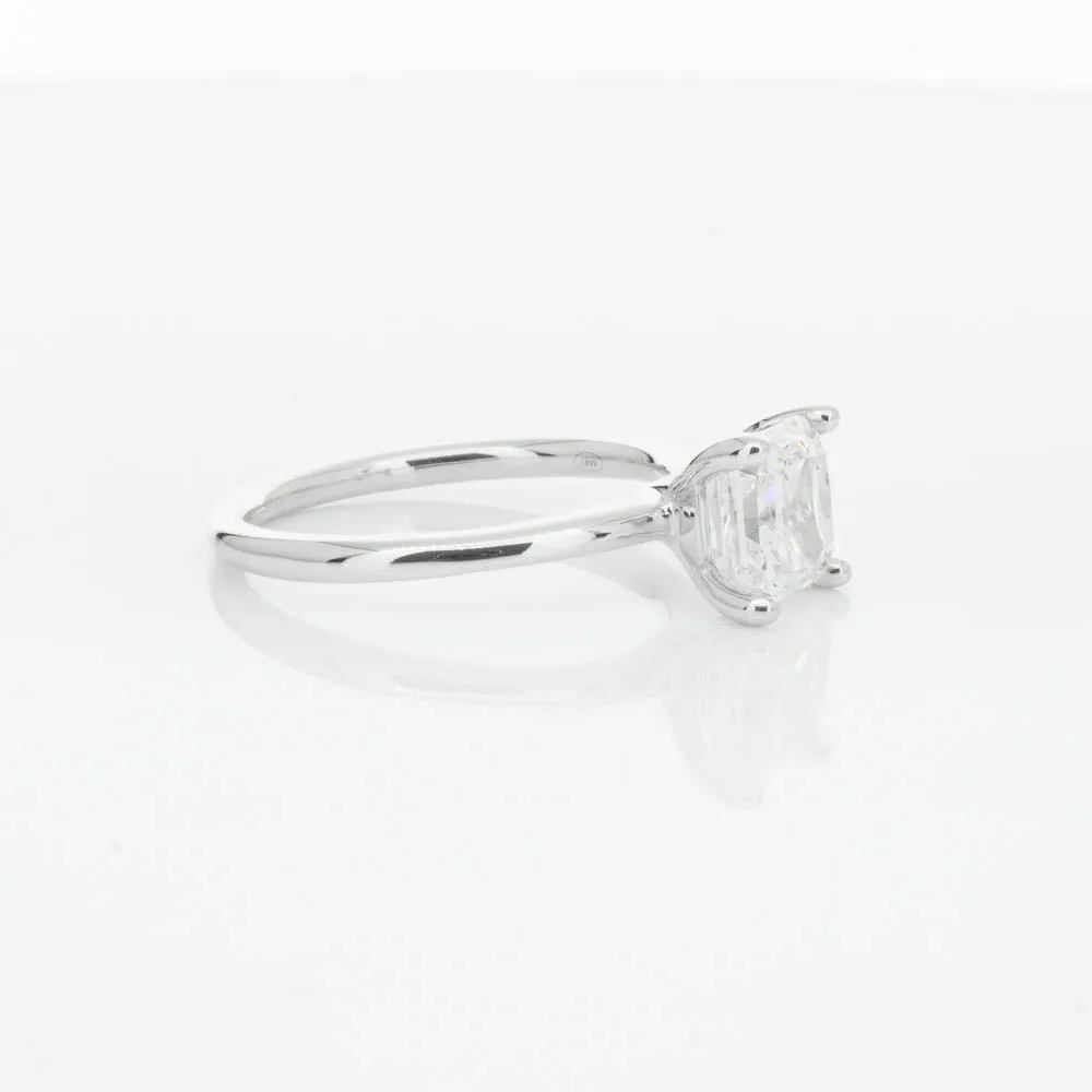 18ct White Gold 2.01ct Radiant Cut Diamond Melba Ring