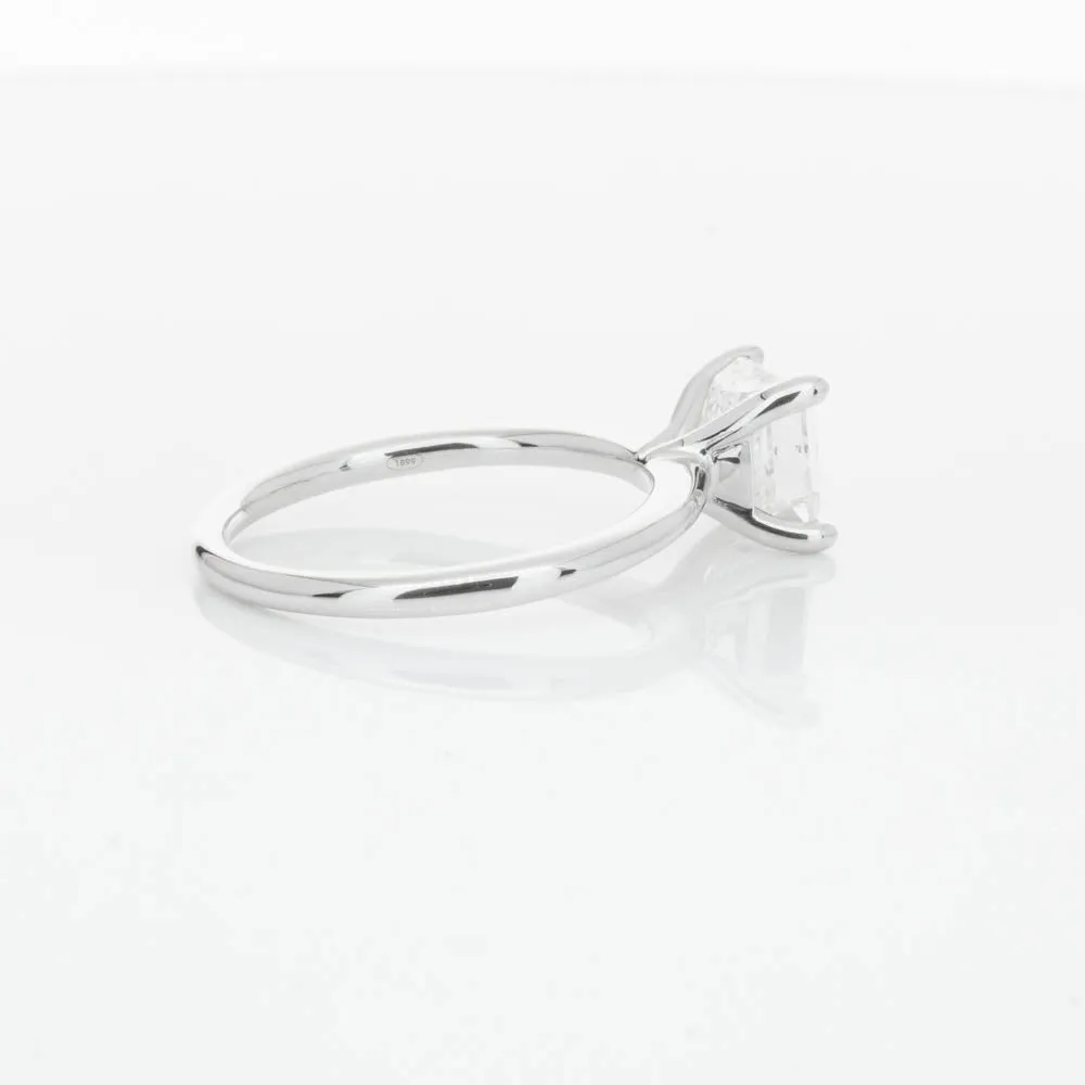 18ct White Gold 2.01ct Radiant Cut Diamond Melba Ring