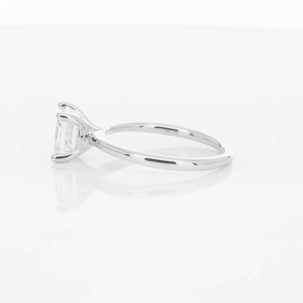 18ct White Gold 2.01ct Radiant Cut Diamond Melba Ring