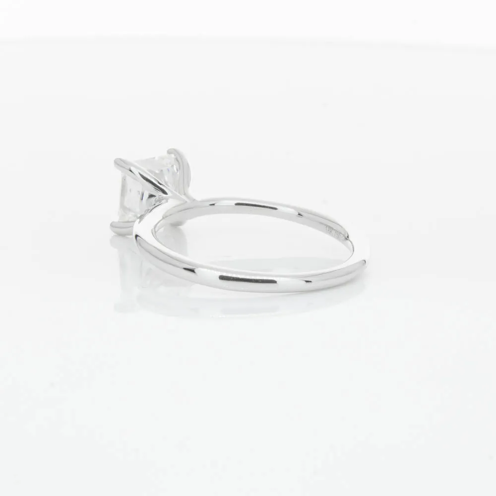 18ct White Gold 2.01ct Radiant Cut Diamond Melba Ring