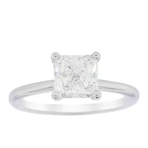 18ct White Gold 2.01ct Radiant Cut Diamond Melba Ring