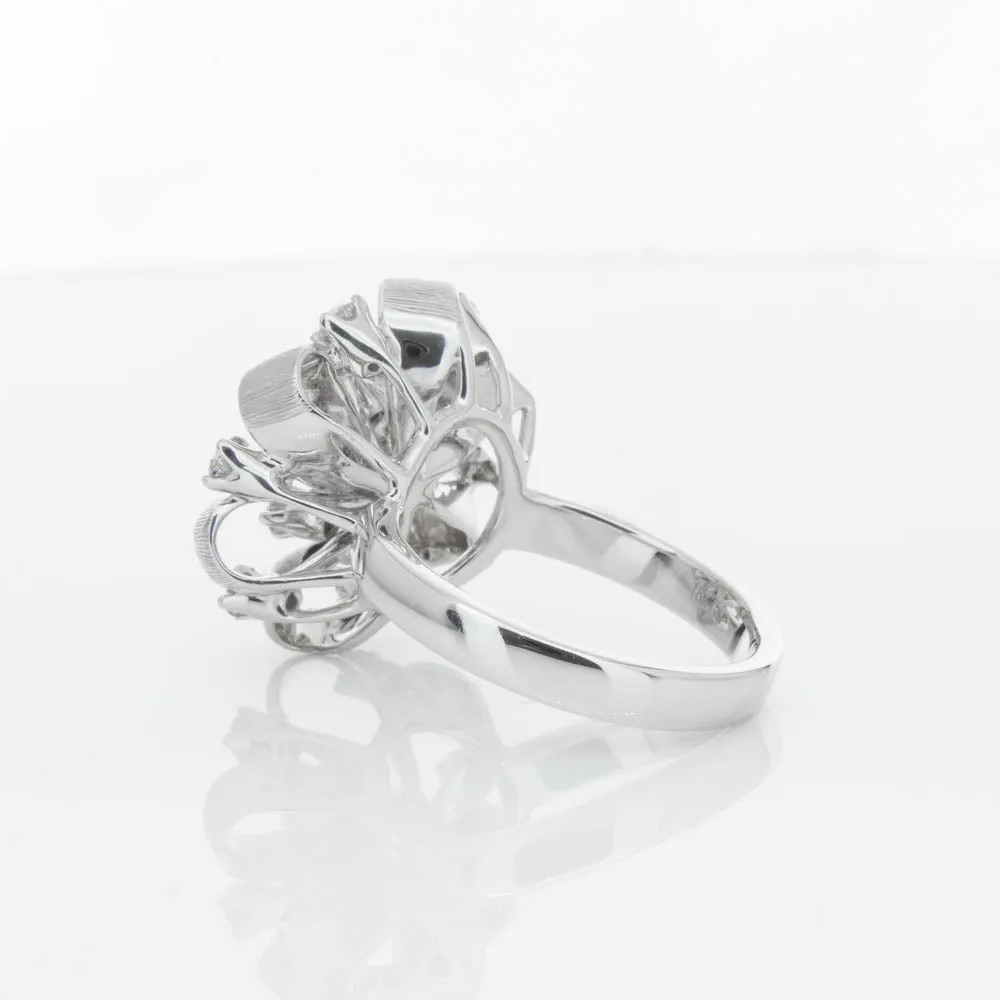 18ct White Gold .79ct Diamond Cluster Ring