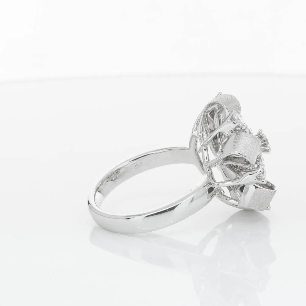 18ct White Gold .79ct Diamond Cluster Ring