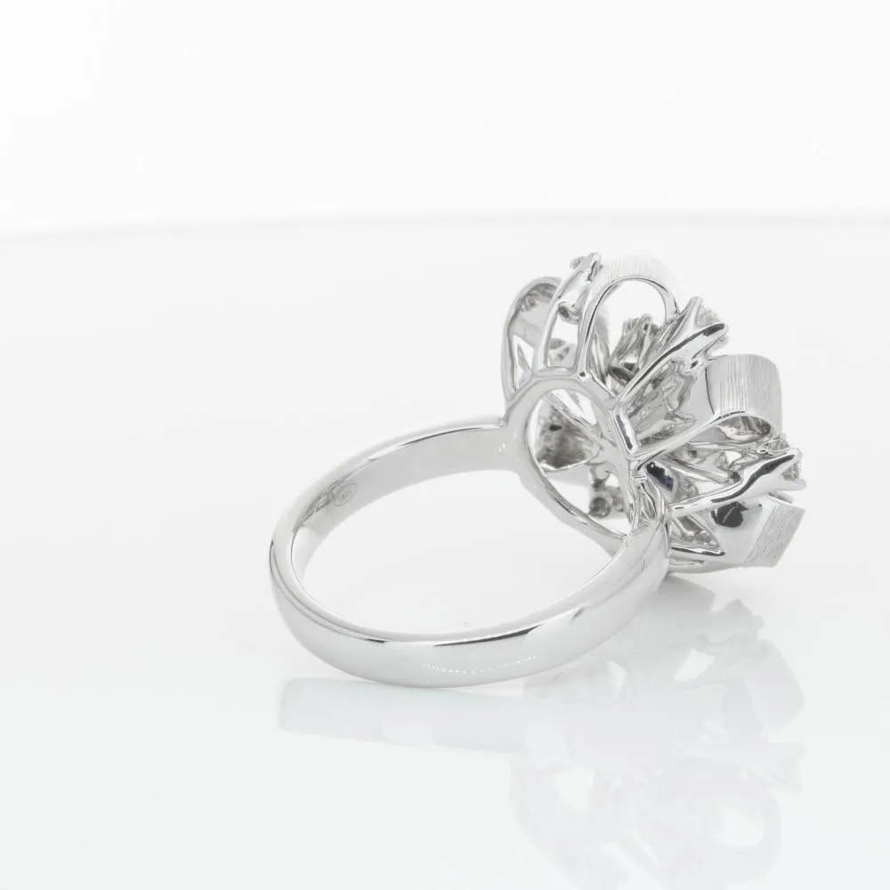 18ct White Gold .79ct Diamond Cluster Ring