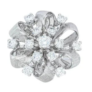 18ct White Gold .79ct Diamond Cluster Ring