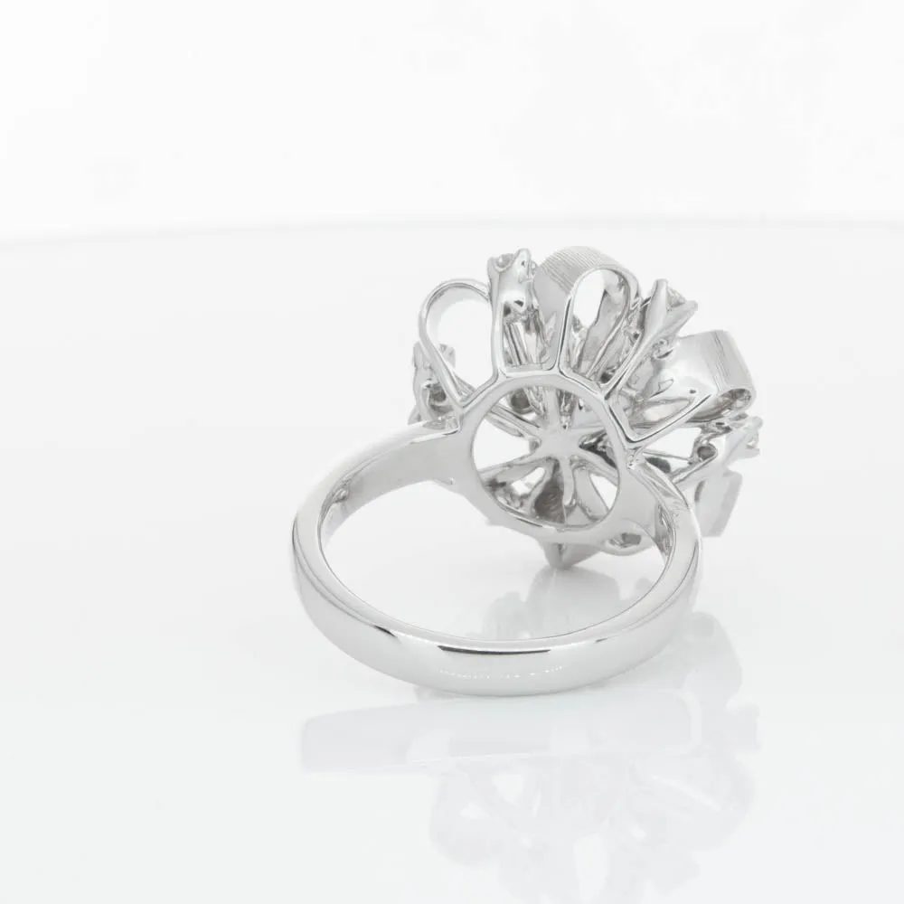18ct White Gold .79ct Diamond Cluster Ring