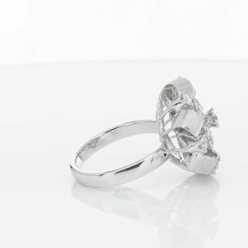 18ct White Gold .79ct Diamond Cluster Ring