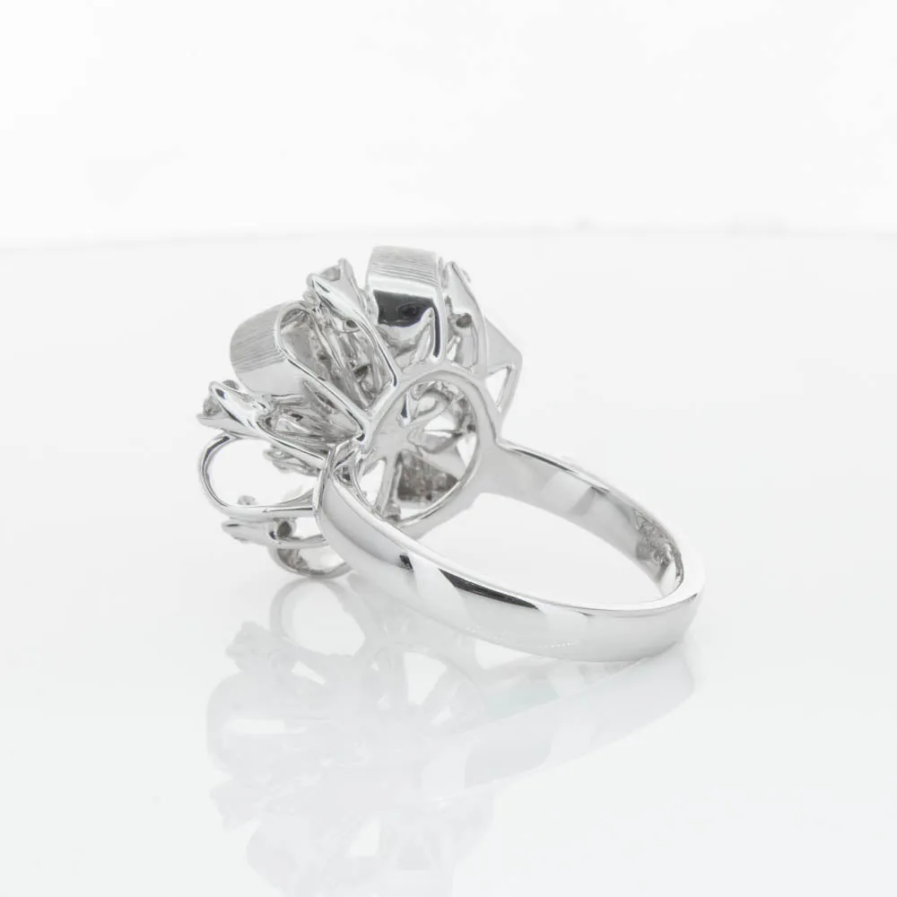 18ct White Gold .79ct Diamond Cluster Ring