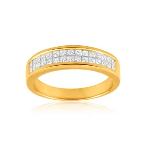 18ct Yellow Gold 'Yasmine' Ring With 0.75 Carats Of Diamonds