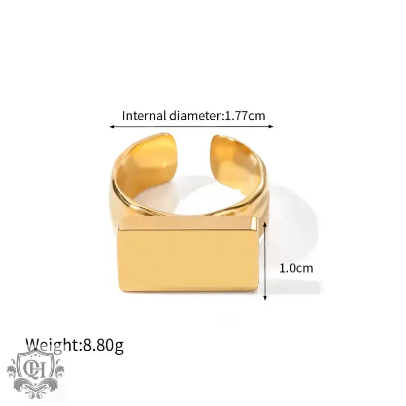 18k Gold Rectangular Versatile Ring