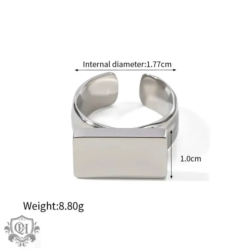 18k Gold Rectangular Versatile Ring