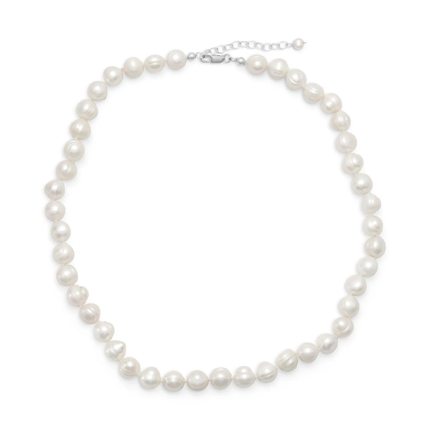 18" 2" White Cultured Freshwater Pearl Necklace