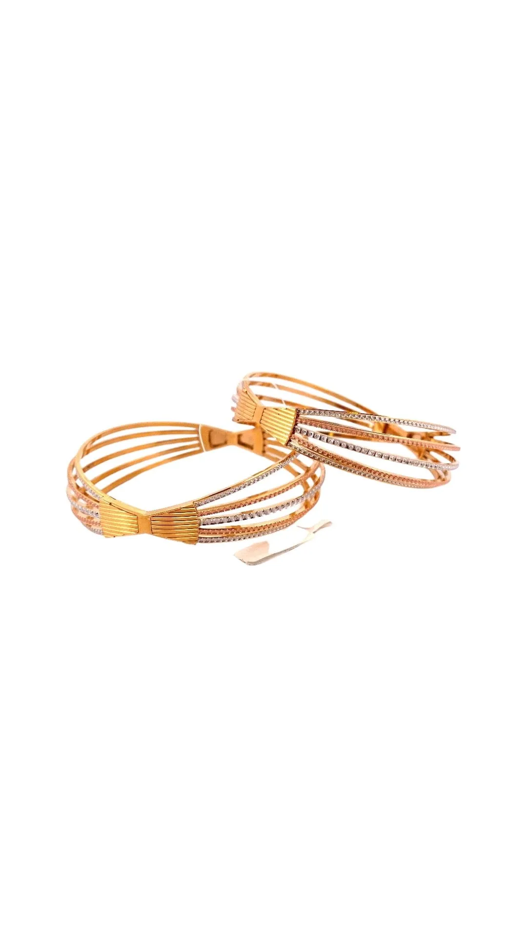 22K Gold Modern Style 2 Pieces Set Of Bangles