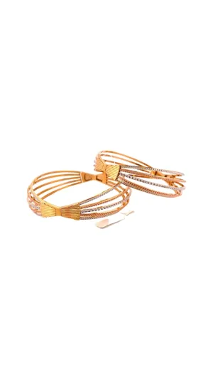 22K Gold Modern Style 2 Pieces Set Of Bangles