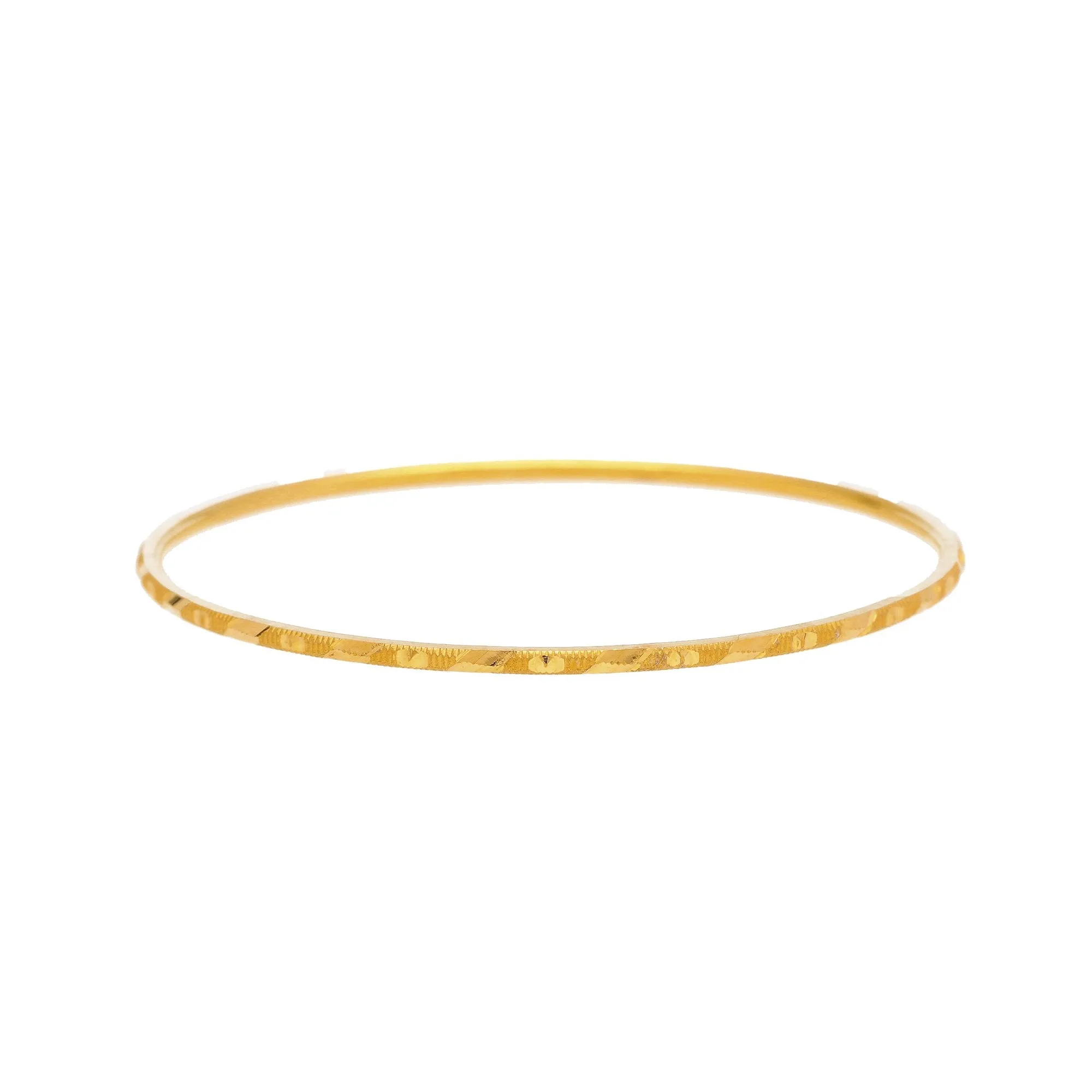 22K Yellow Gold Thin Bangles Set of Twelve, 59.5 Grams