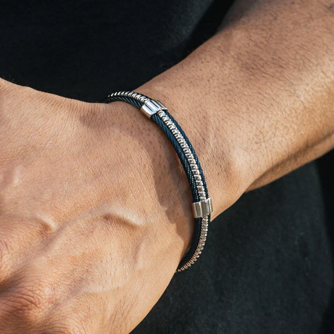 3 Row Coil Cable Bangle