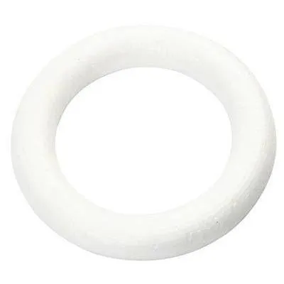 5 x Polystyrene Wreath Ring Shape Craft Decorations - 12 cm