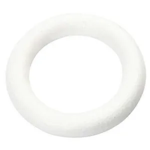 5 x Polystyrene Wreath Ring Shape Craft Decorations - 12 cm
