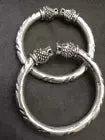 925 BIS hallmarked silver handmade Lion headed bangle