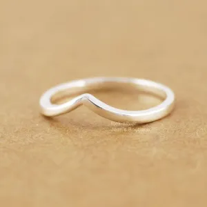 925 Sterling Silver Chevron Ring