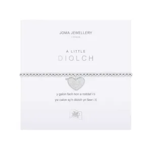 A Little Thank You Silver 17.5cm Stretch Bracelet 4020