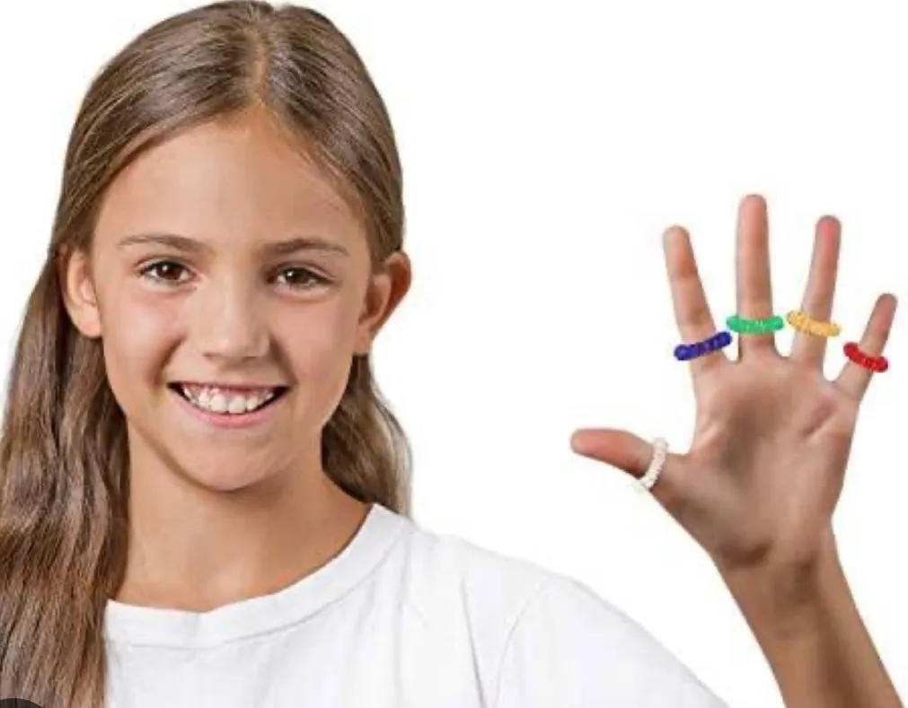 Acupressure Sensory Finger Rings | 5 Pack