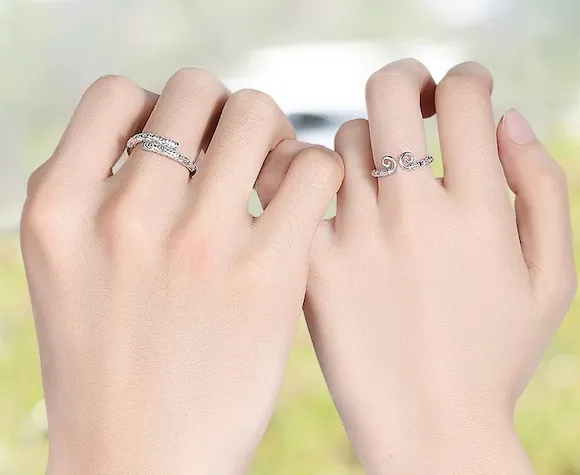 Adjustable S925 Golden Fillet and Jingu Bang Rings - Open Rings
