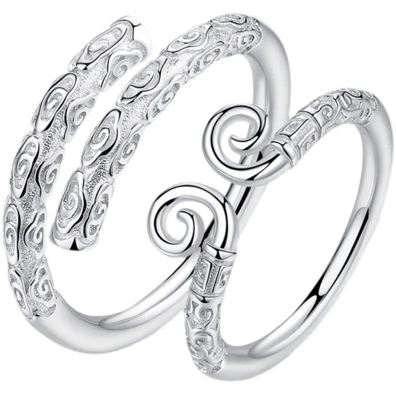 Adjustable S925 Golden Fillet and Jingu Bang Rings - Open Rings