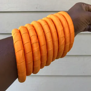 African Print Bangle Bracelets