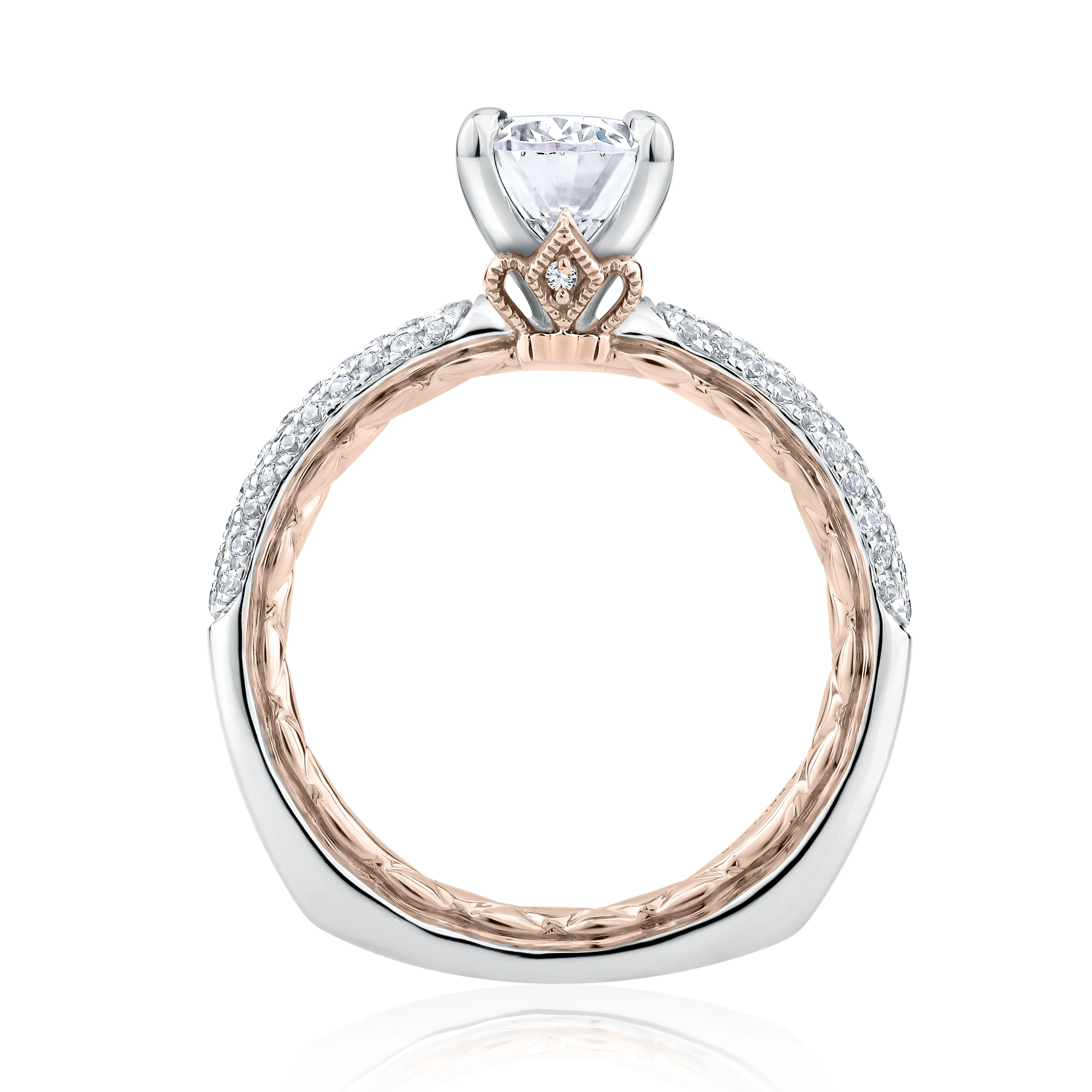 A.Jaffe Modern Royals Opulent Oval Diamond Quilted Engagement Ring MESOV2507Q/228
