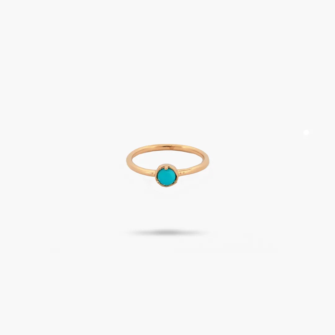Amare Wear Turquoise Solitaire Ring- December Birthstone