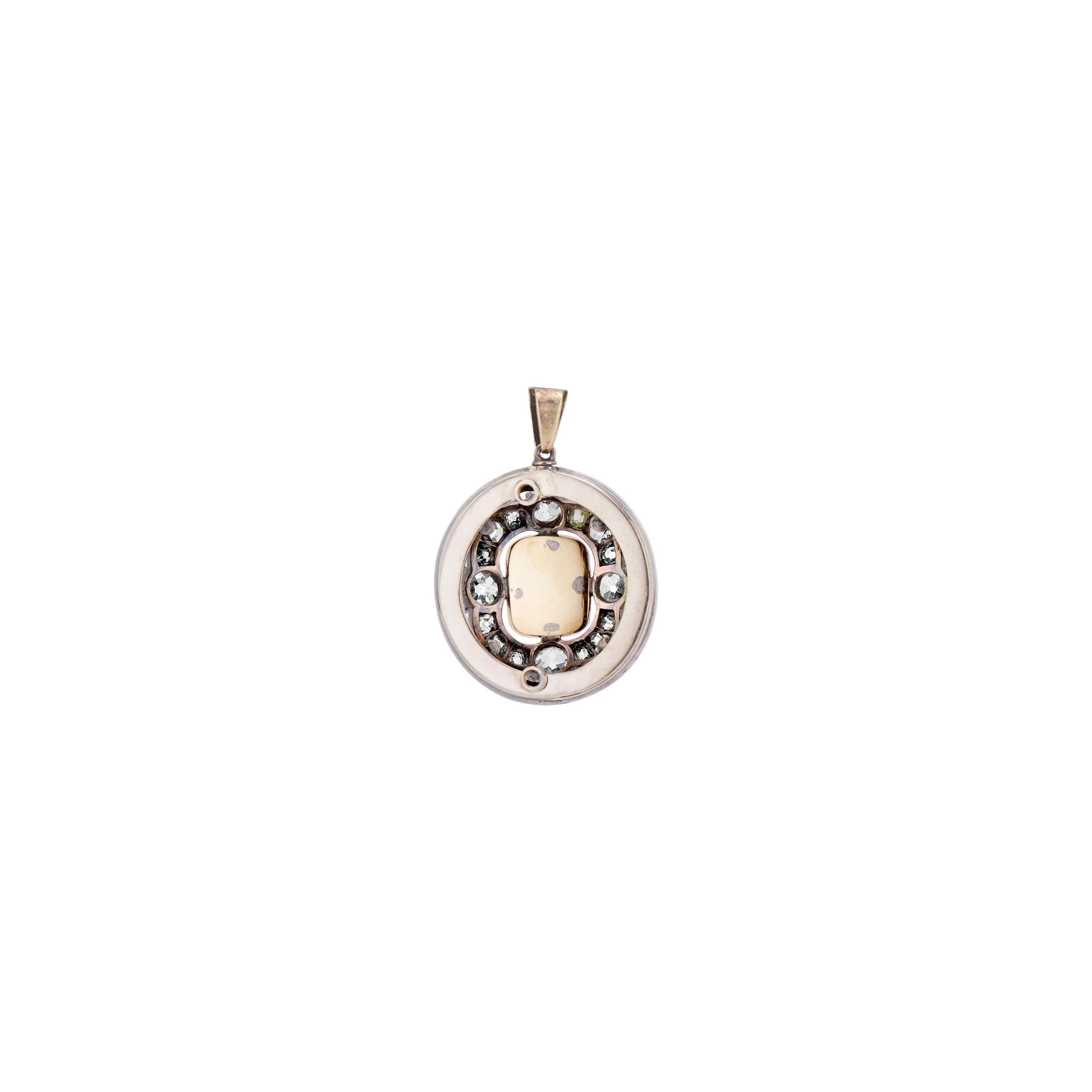 Antique Emerald and Diamond Pendant