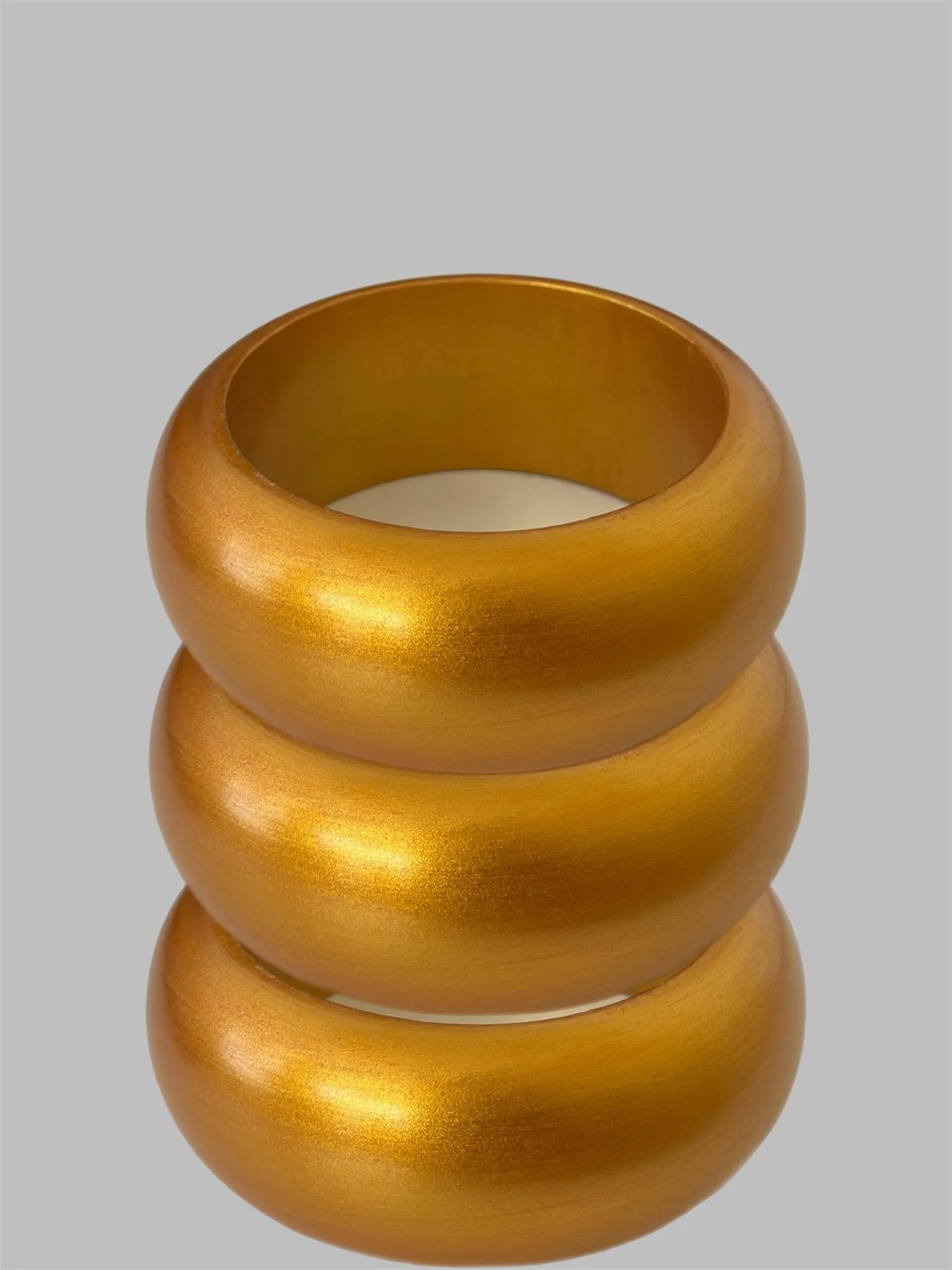 Aye Wura Honey Gold Chunky Wood Bangle