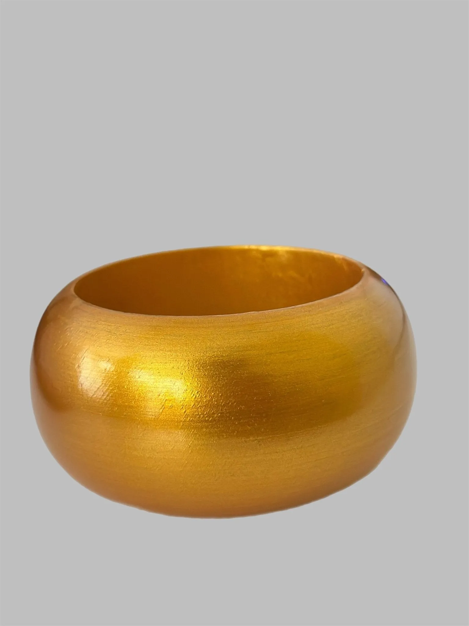 Aye Wura Honey Gold Chunky Wood Bangle