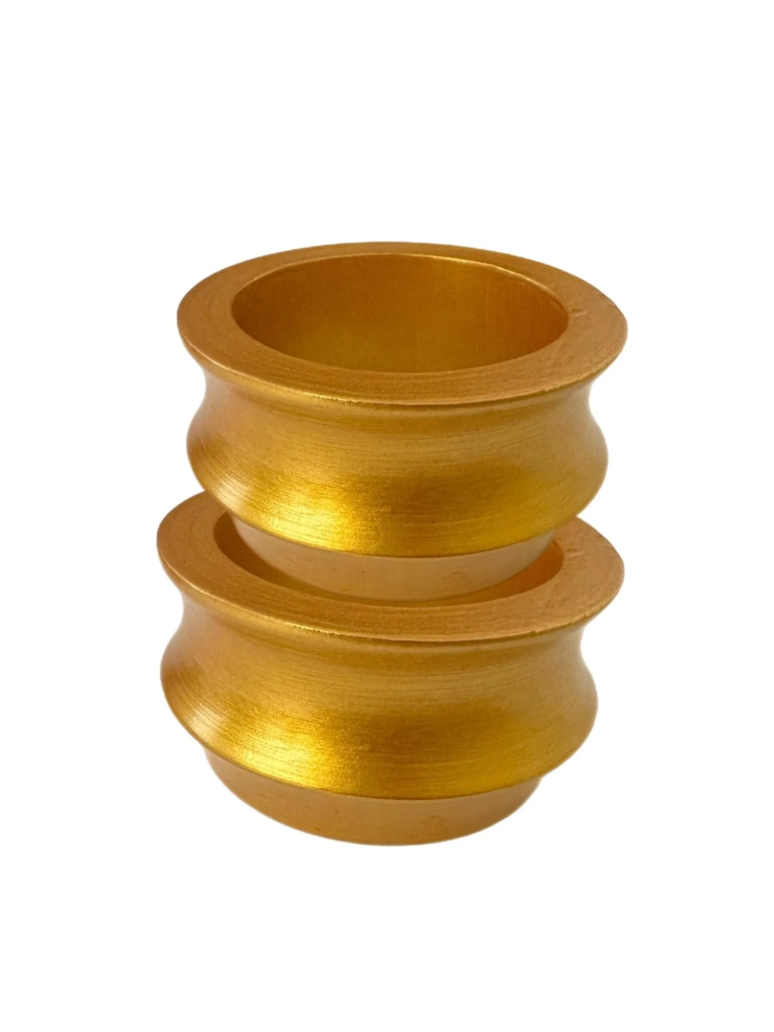 Aye Wura Honey Gold Chunky Wood Bangle