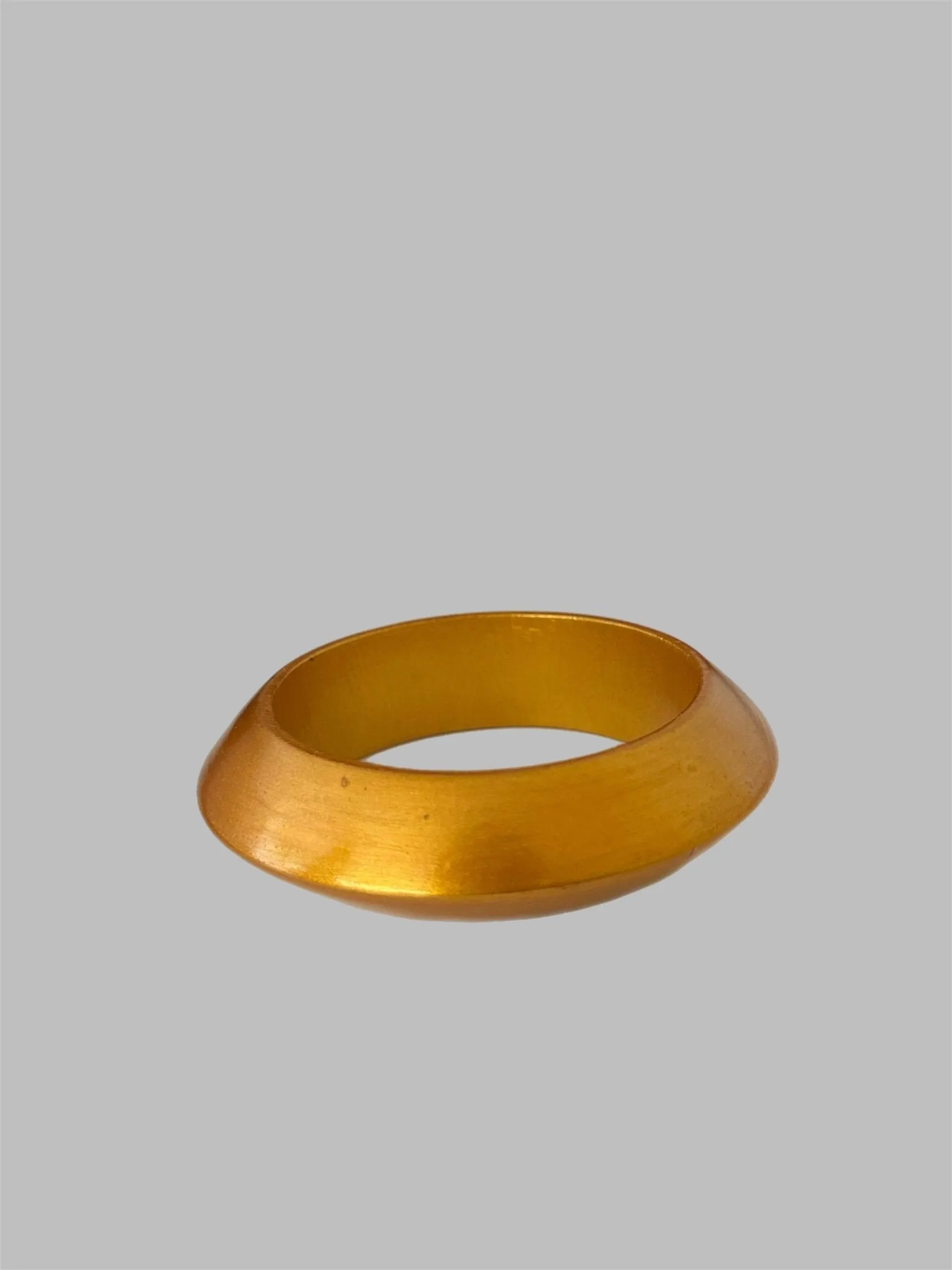 Aye Wura Honey Gold Chunky Wood Bangle