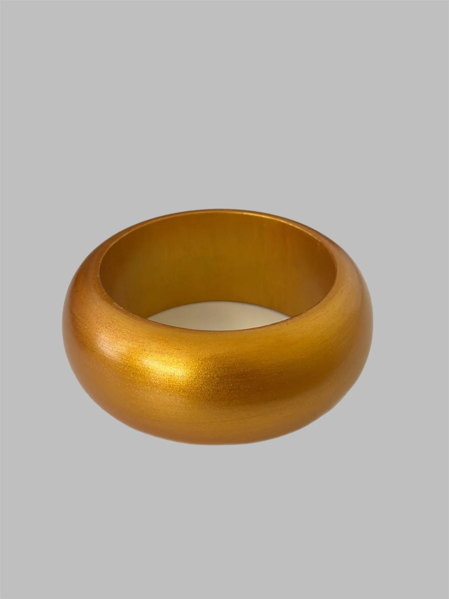 Aye Wura Honey Gold Chunky Wood Bangle